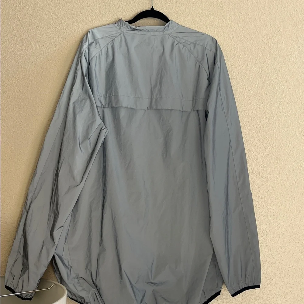 Men's Lightweight Gray Rain Jacket 360 reflective